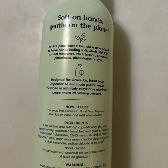 Grove Co. hydrating hand soap refill - Picture 2 of 3